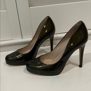 LK Bennett Dark Green Patent Heels